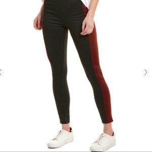 BCBGMAXAZRIA Burgundy combo leggings